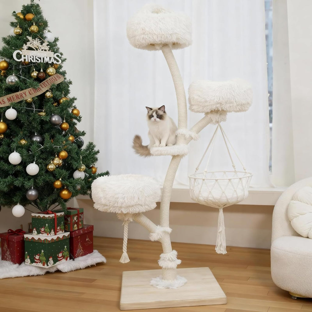 70" Multi-Level Cat Tree Tower with Plush Perches and Sisal Scratching Posts V6259