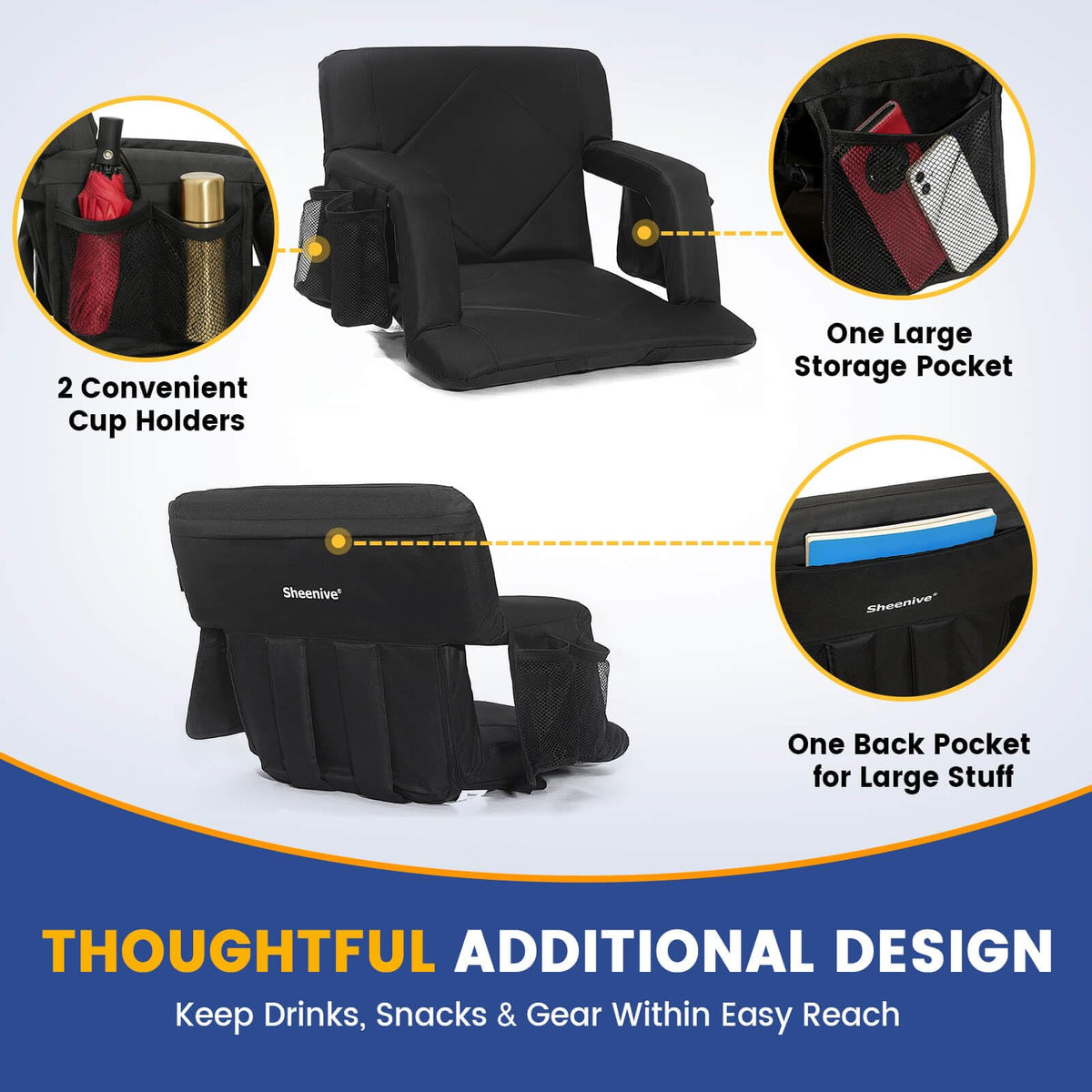 Reclining Stadium Seats with Back Support L844