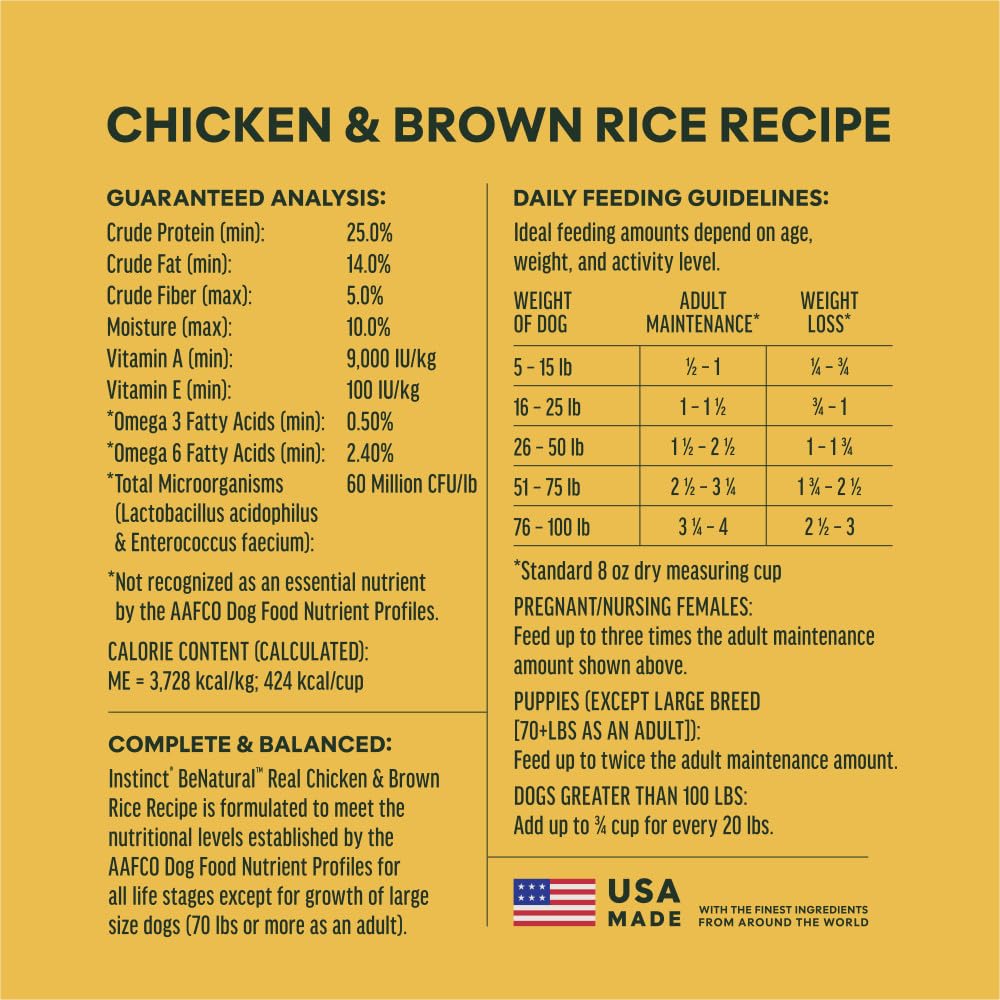 Whole Grain Chicken & Brown Rice Dry Dog Food 25 lb V99543