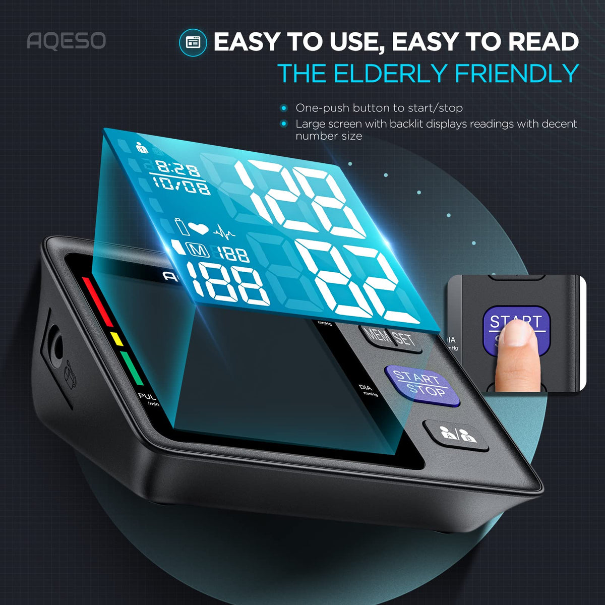 Automatic Upper Arm Blood Pressure Monitor, 3 Cuffs W765842
