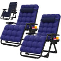 Zero Gravity Reclining Camping Chair Set of 2 with Cushion C269