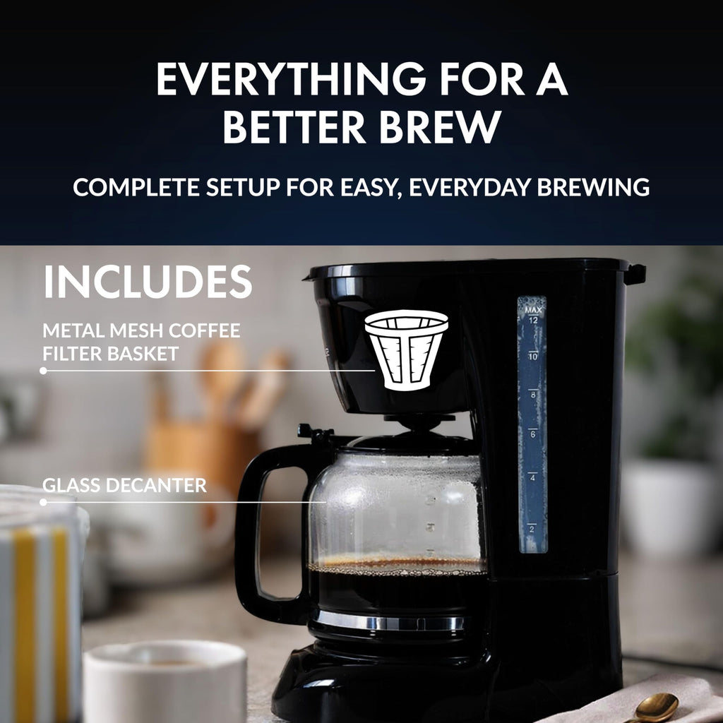 12 Cup Electric Coffee Maker with Auto Shut Off R748