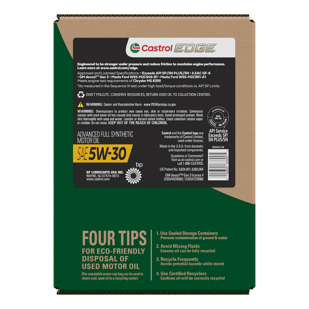 5W-30 Full Synthetic Motor Oil, 5 Quarts L416279