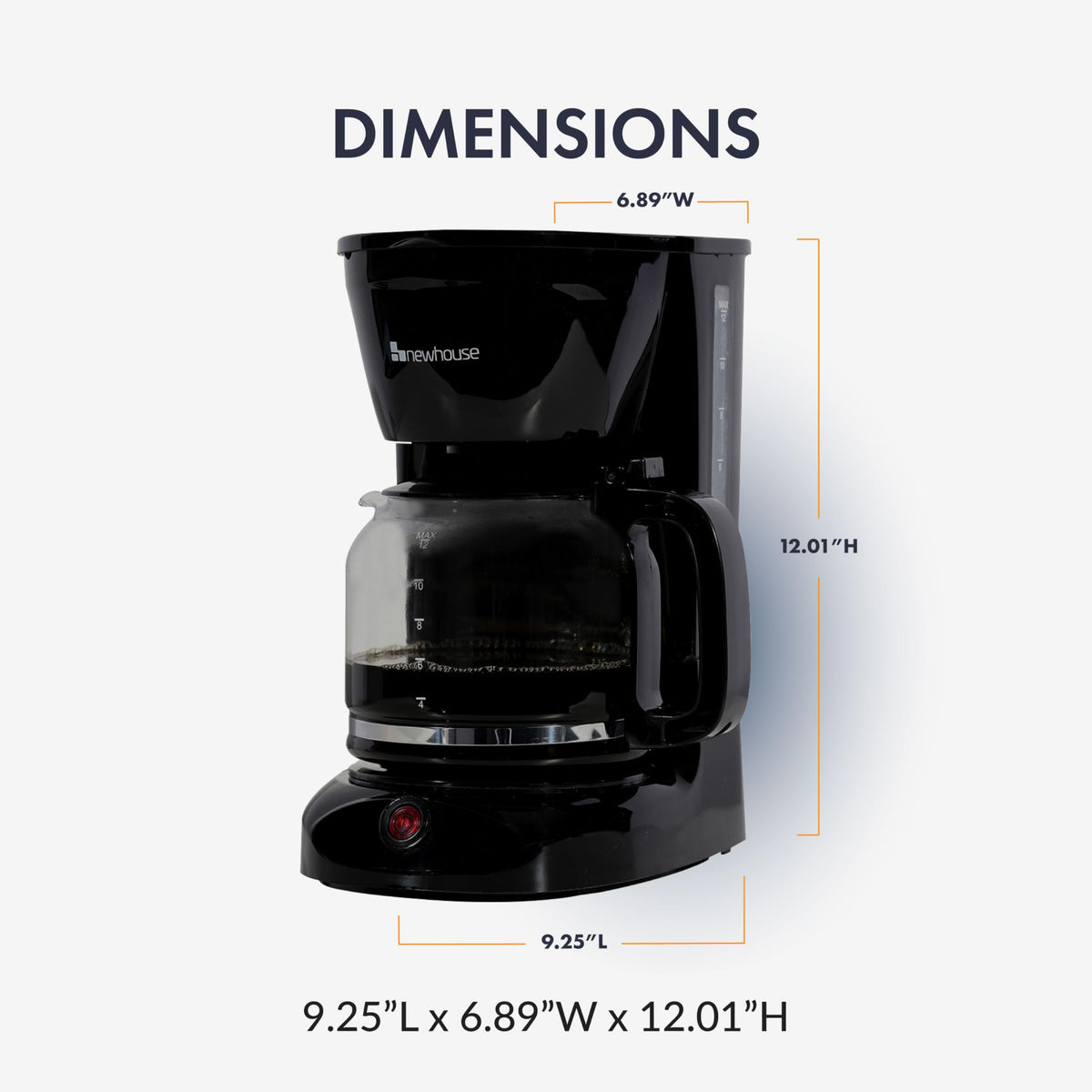 12 Cup Electric Coffee Maker with Auto Shut Off R748