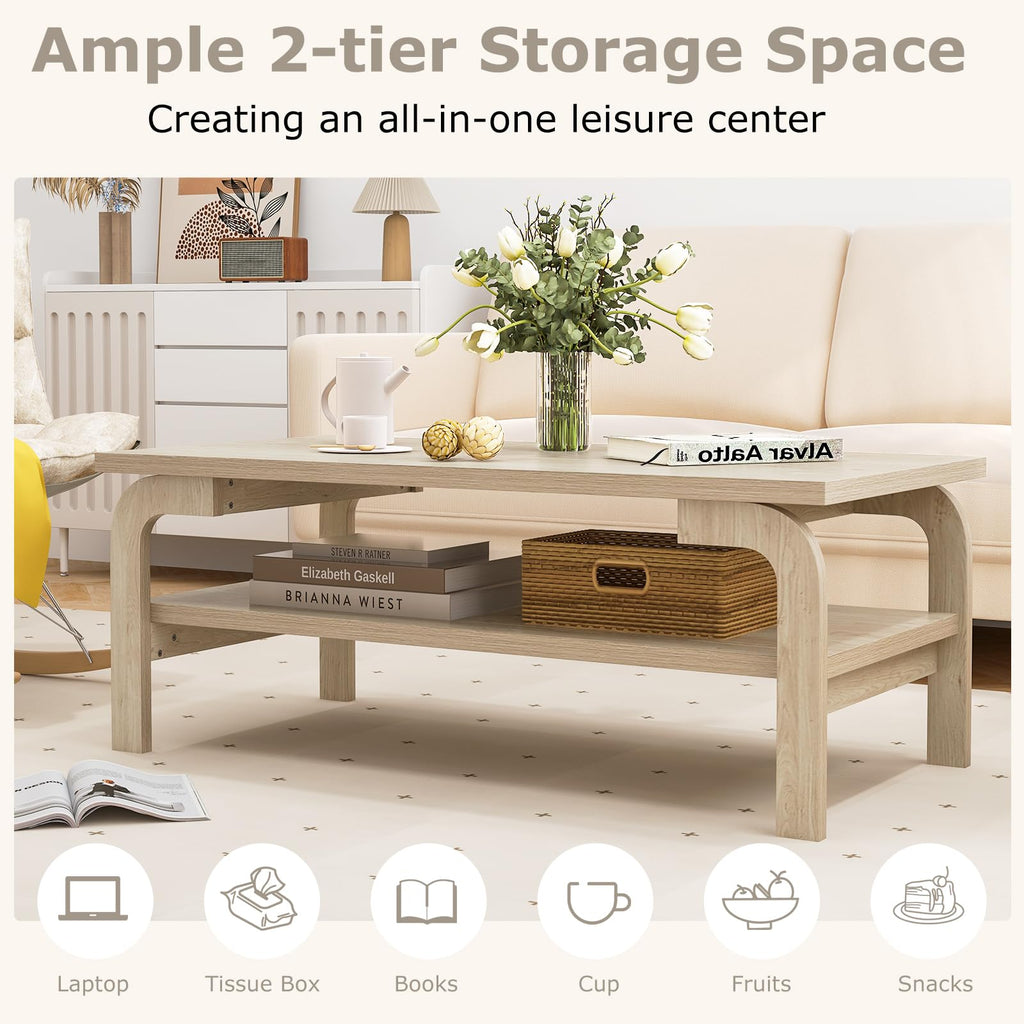 2-Tier Coffee Table with Storage X357213