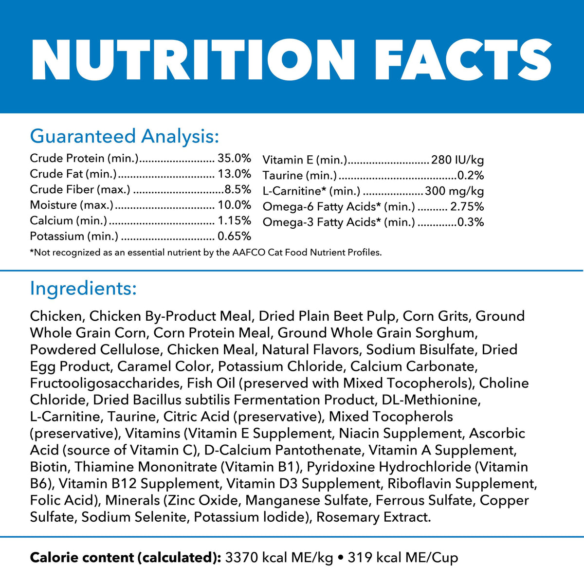 Healthy Weight Chicken Dry Cat Food 3.5 lb U689627