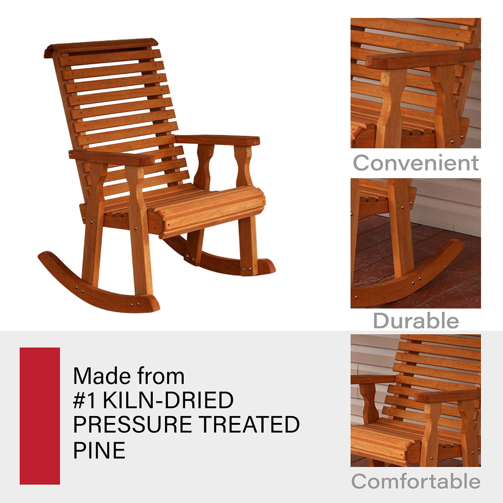 Cedar Stain Pressure Treated Rocking Chair S934