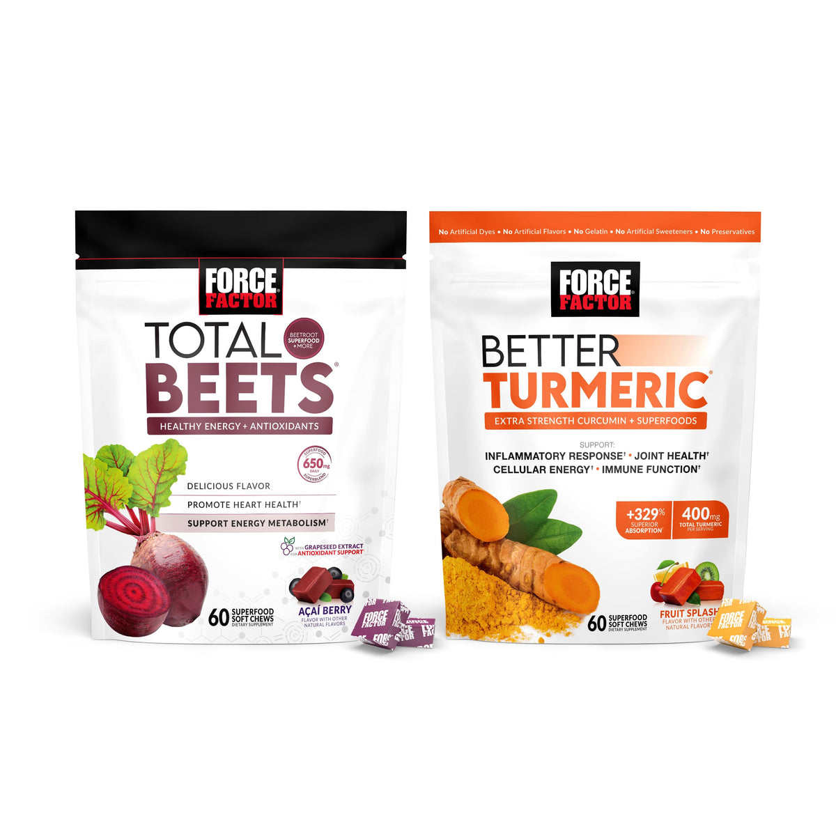 Beet Soft Chews and Turmeric Joint Support Supplement R6907