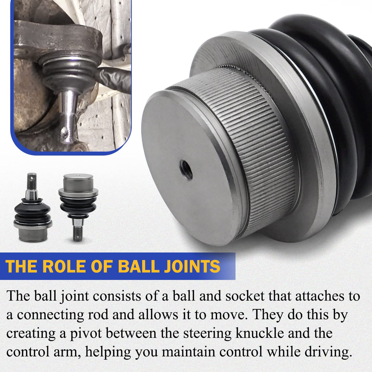 Zinc-Nickel Alloy Front Upper & Lower Ball Joints U733512