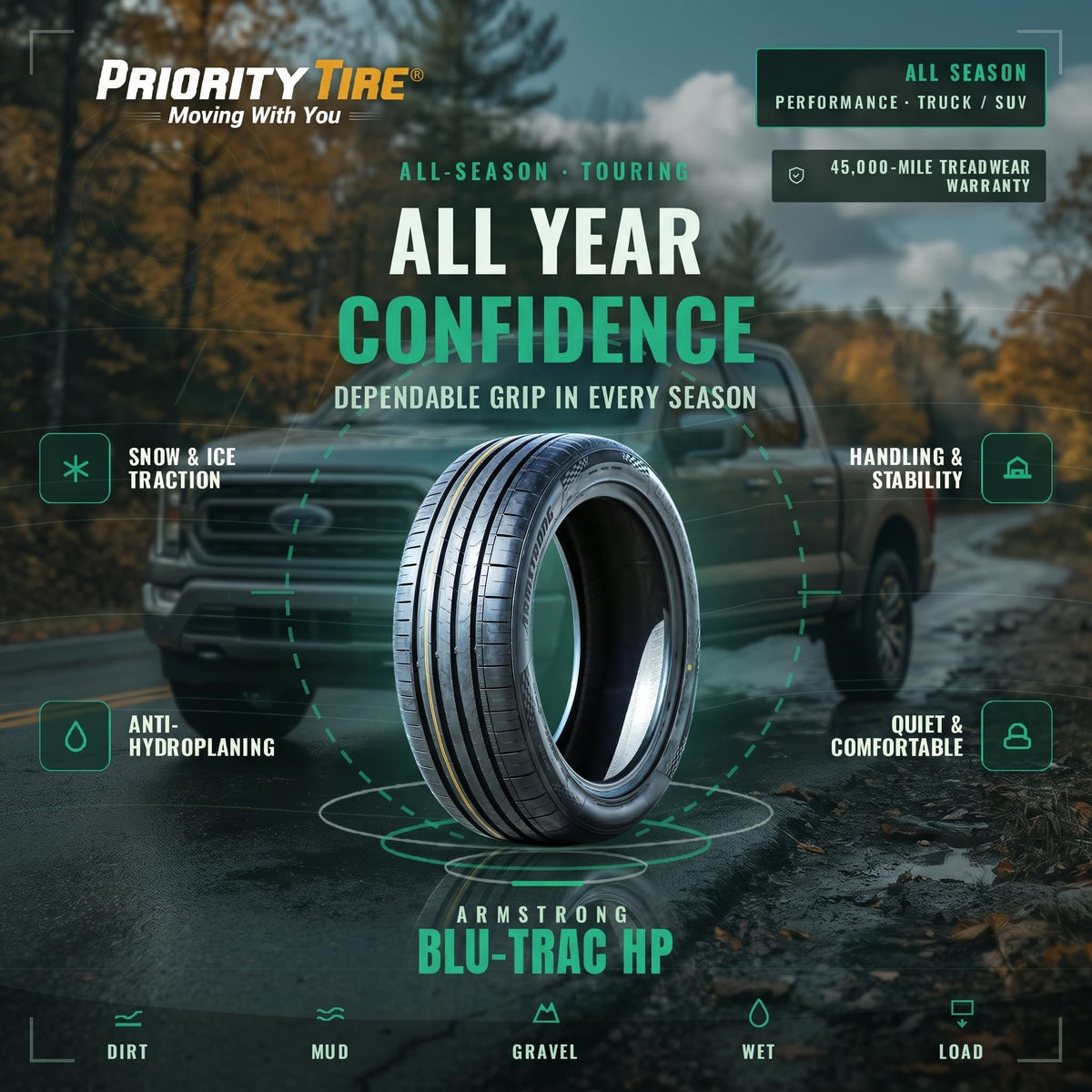 235/45R18 98W XL All Season Passenger Tire E853105