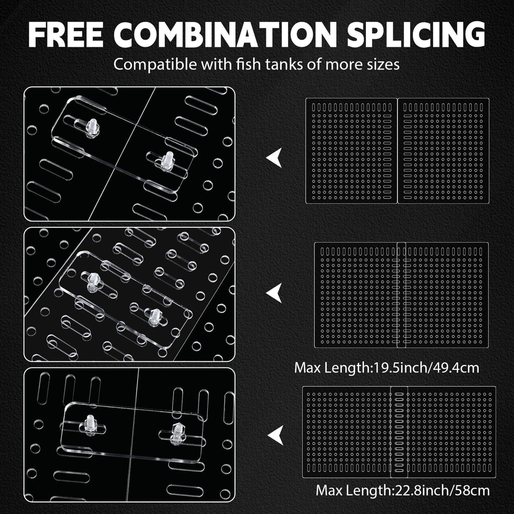 4 Set Acrylic Aquarium Divider Fish Tank Panels P4293