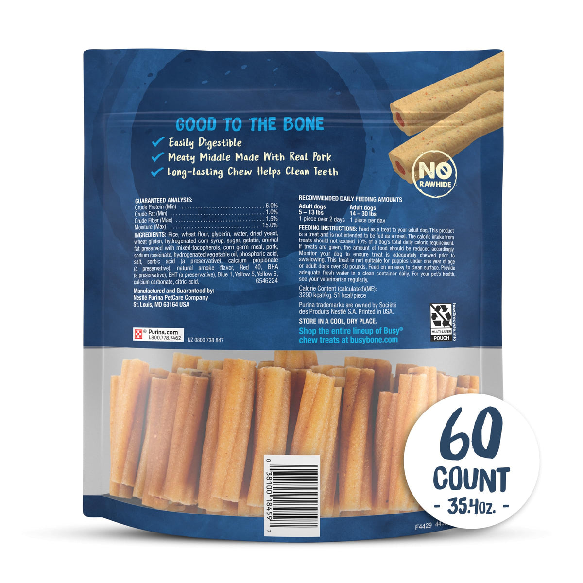 Dog Chew Treats 60 ct Pouch I852
