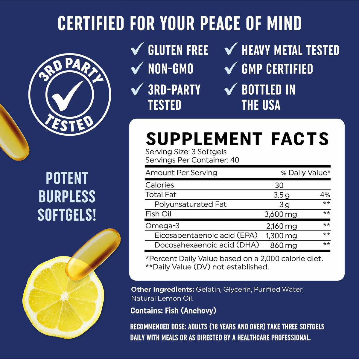 Omega 3 Fish Oil and Probiotic Capsules Z11801