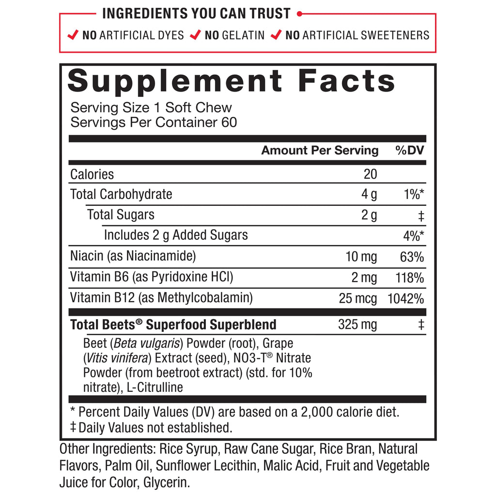 Beet Soft Chews and Turmeric Joint Support Supplement R6907