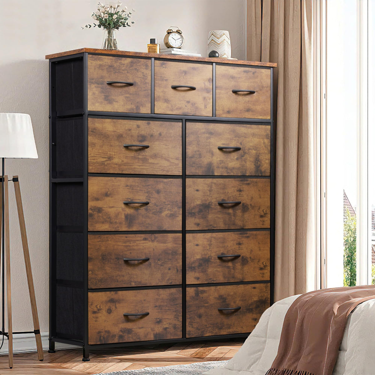 Entertainment Center with 11 Fabric Drawers O97597