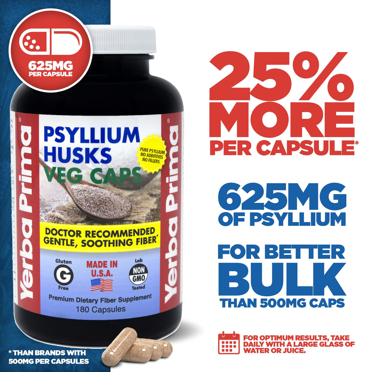 Psyllium Husks 180 Veg Caps B5203