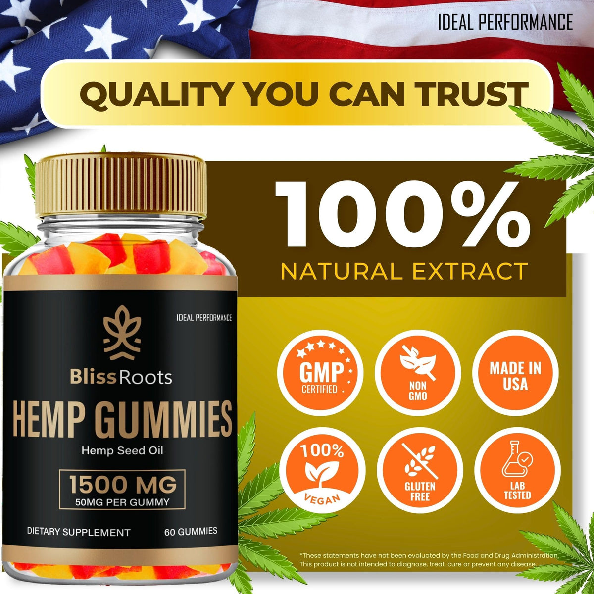 Hemp Gummies with Hemp Seeds Organic Extract 2 Pack U554