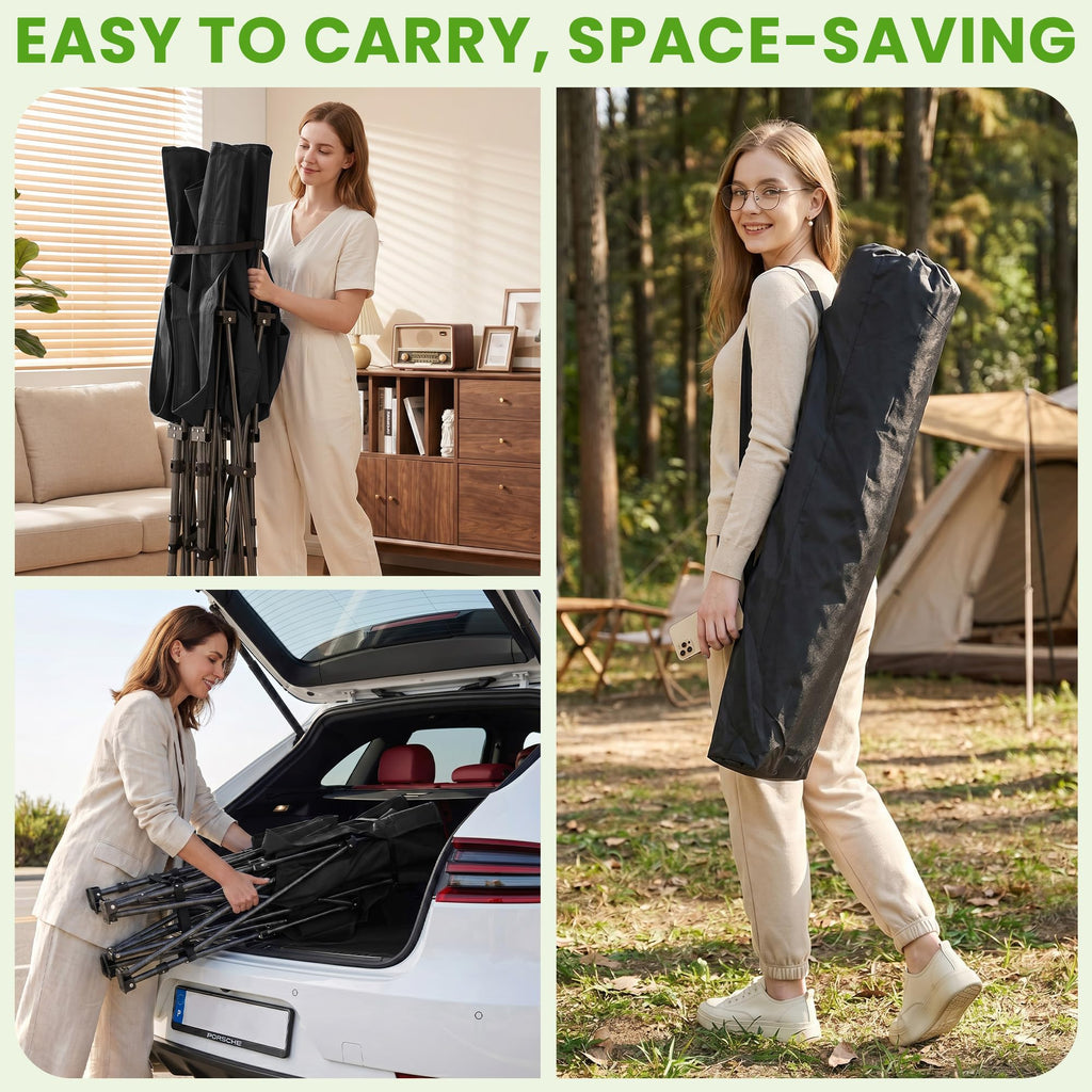 Folding Camping Cot with Carry Bag & Mattress E8104