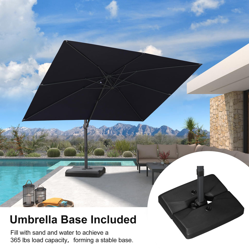 Navy Blue Cantilever Umbrella with Base L185187