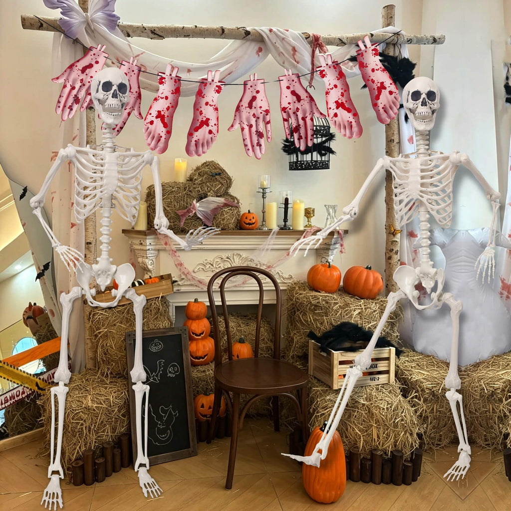 5.4Ft Poseable Skeleton Plastic Human Bones K720846