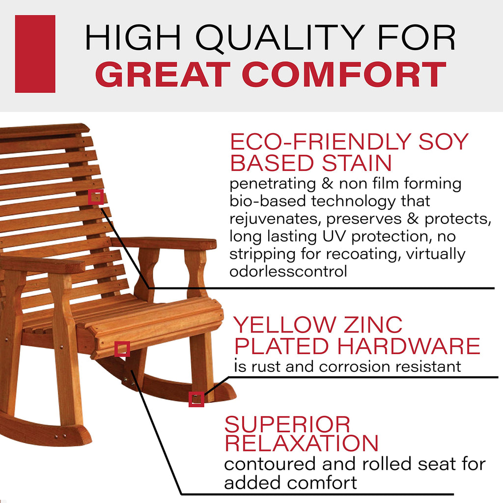 Cedar Stain Pressure Treated Rocking Chair S934