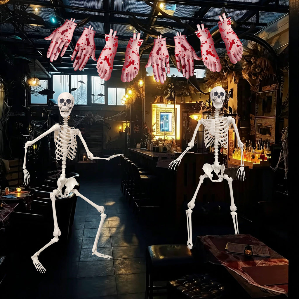 5.4Ft Poseable Skeleton Plastic Human Bones K720846