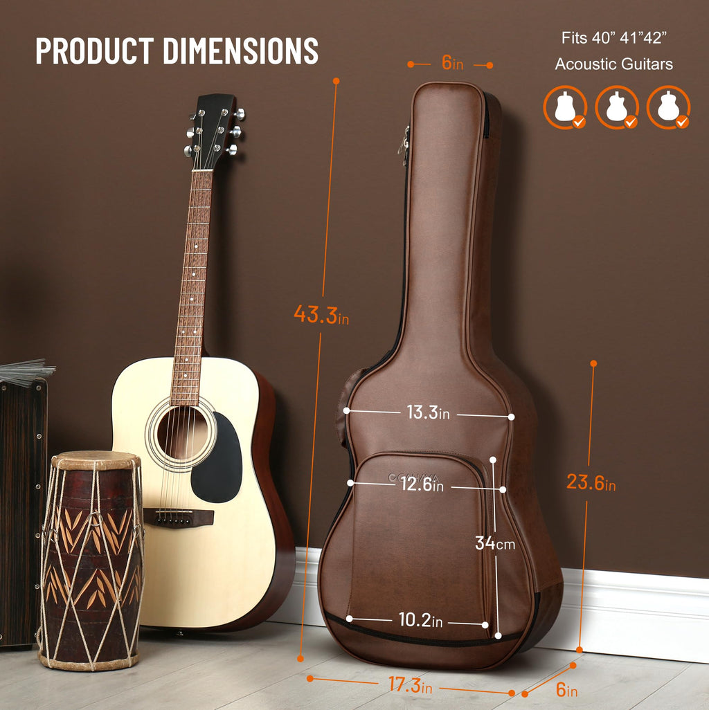 0.8in Thick Padding Waterproof Acoustic Guitar Case M24681