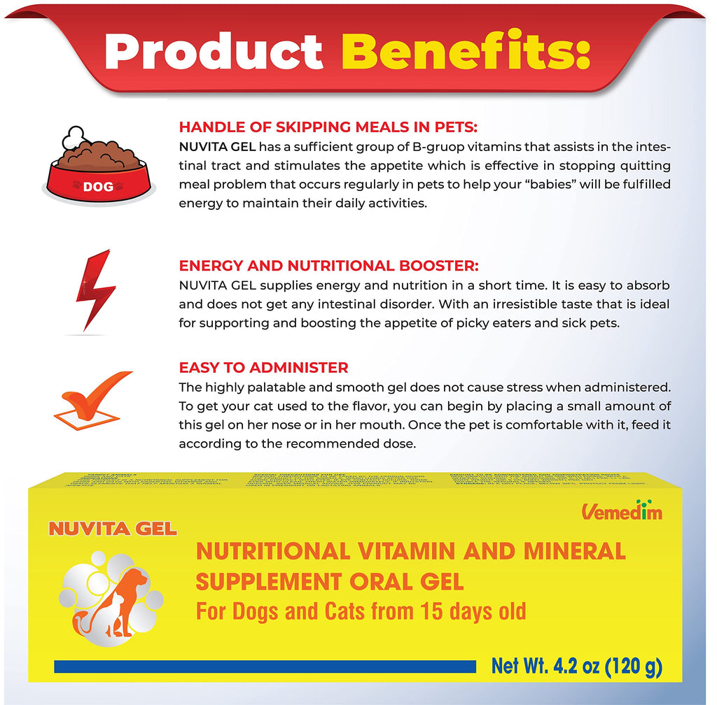 Nutritional Vitamin Gel for Dogs and Cats 4.2 oz Z340