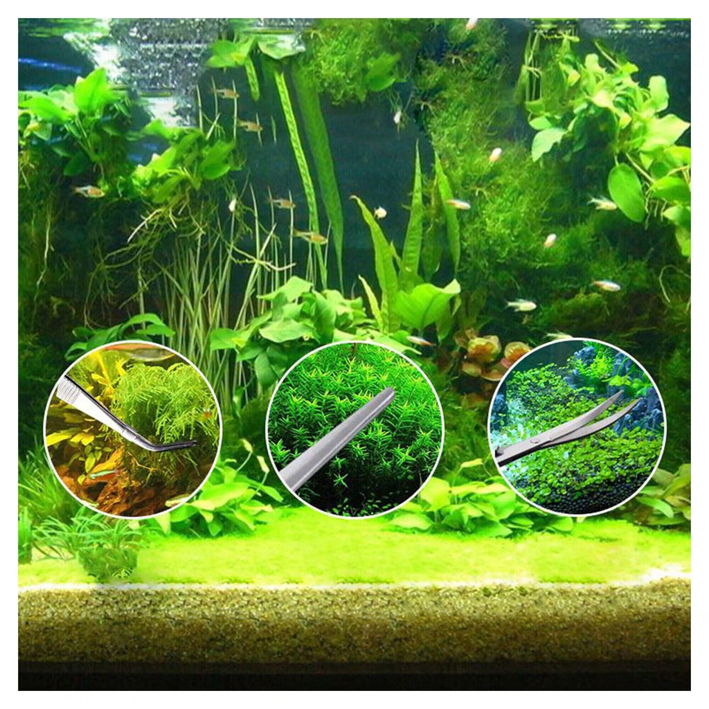 5 in 1 Aquarium Scissors Tweezers Spatula Stainless Steel Aquascaping Tools R895602