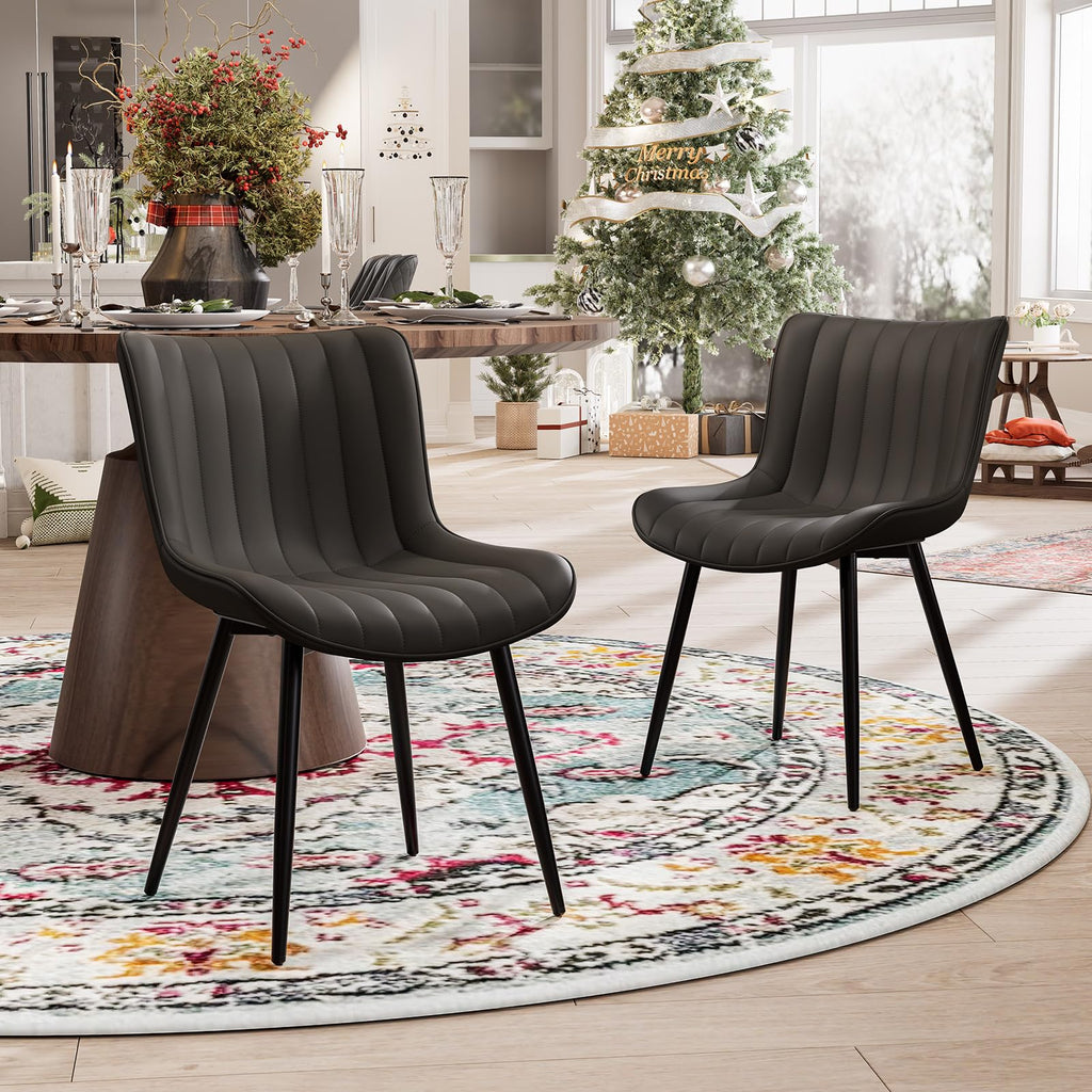 Black Dining Chairs Set of 2 R677146