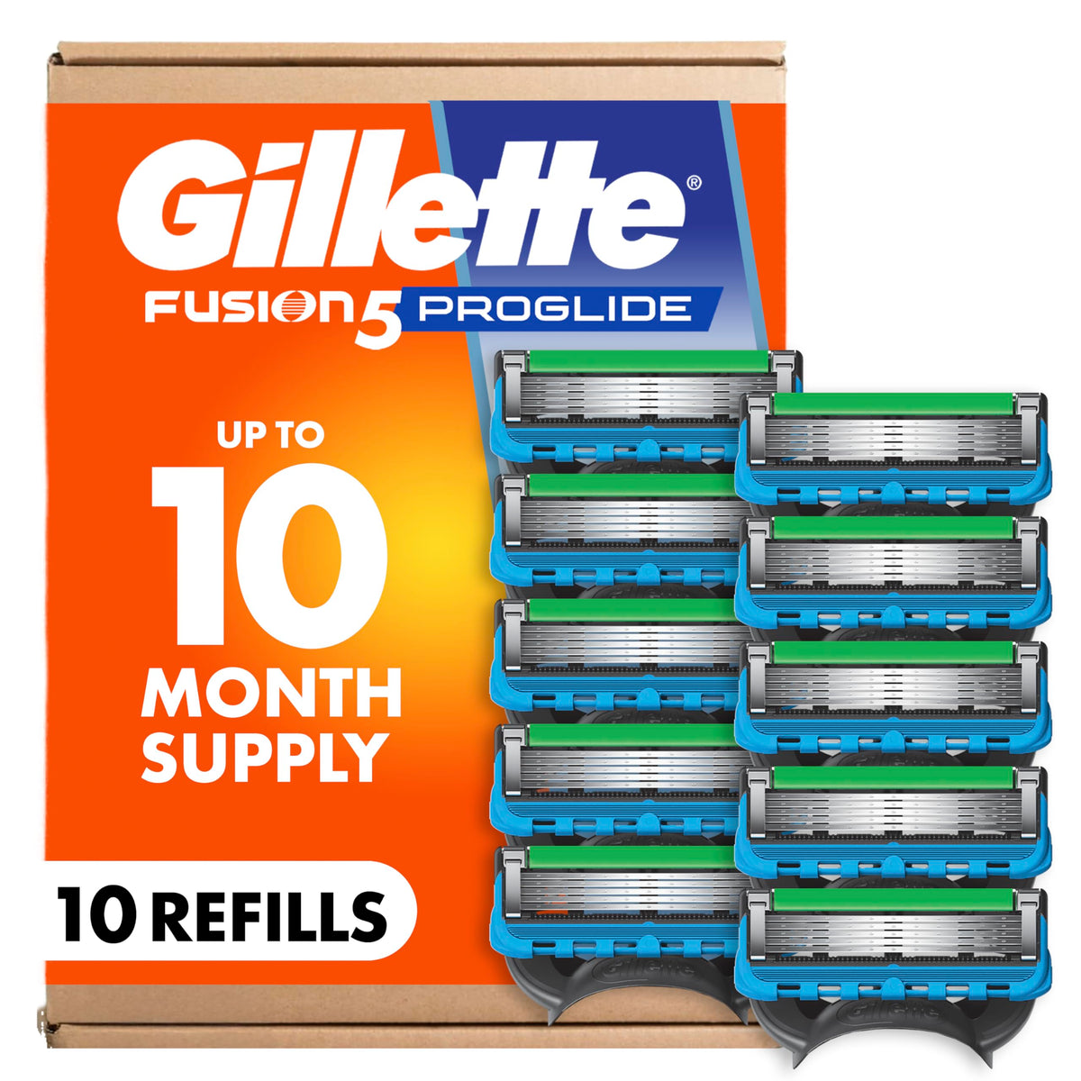 5-Blade Razor Blade Refills with Precision Trimmer, 10 Count Y52201