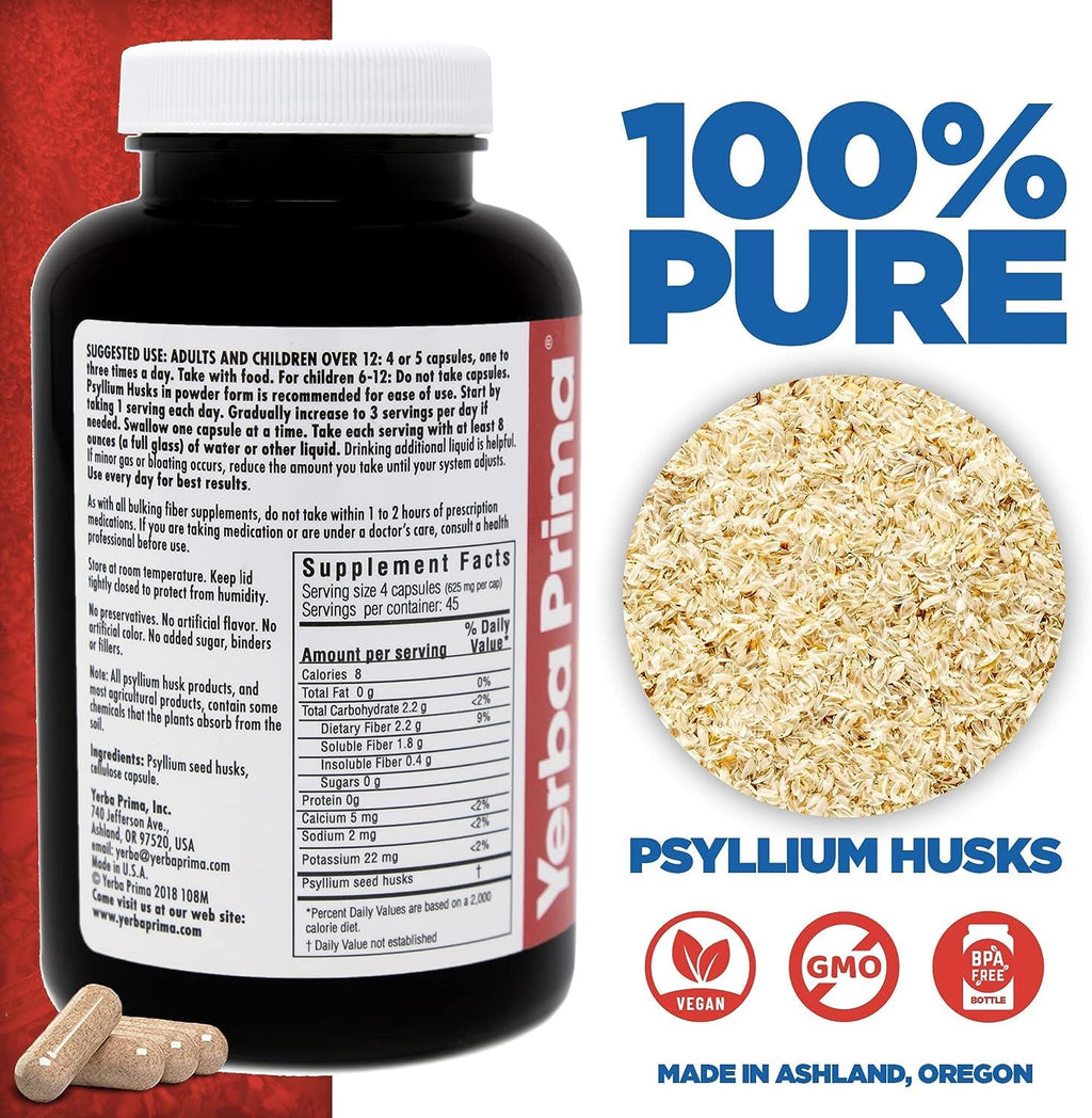 Psyllium Husks 180 Veg Caps B5203