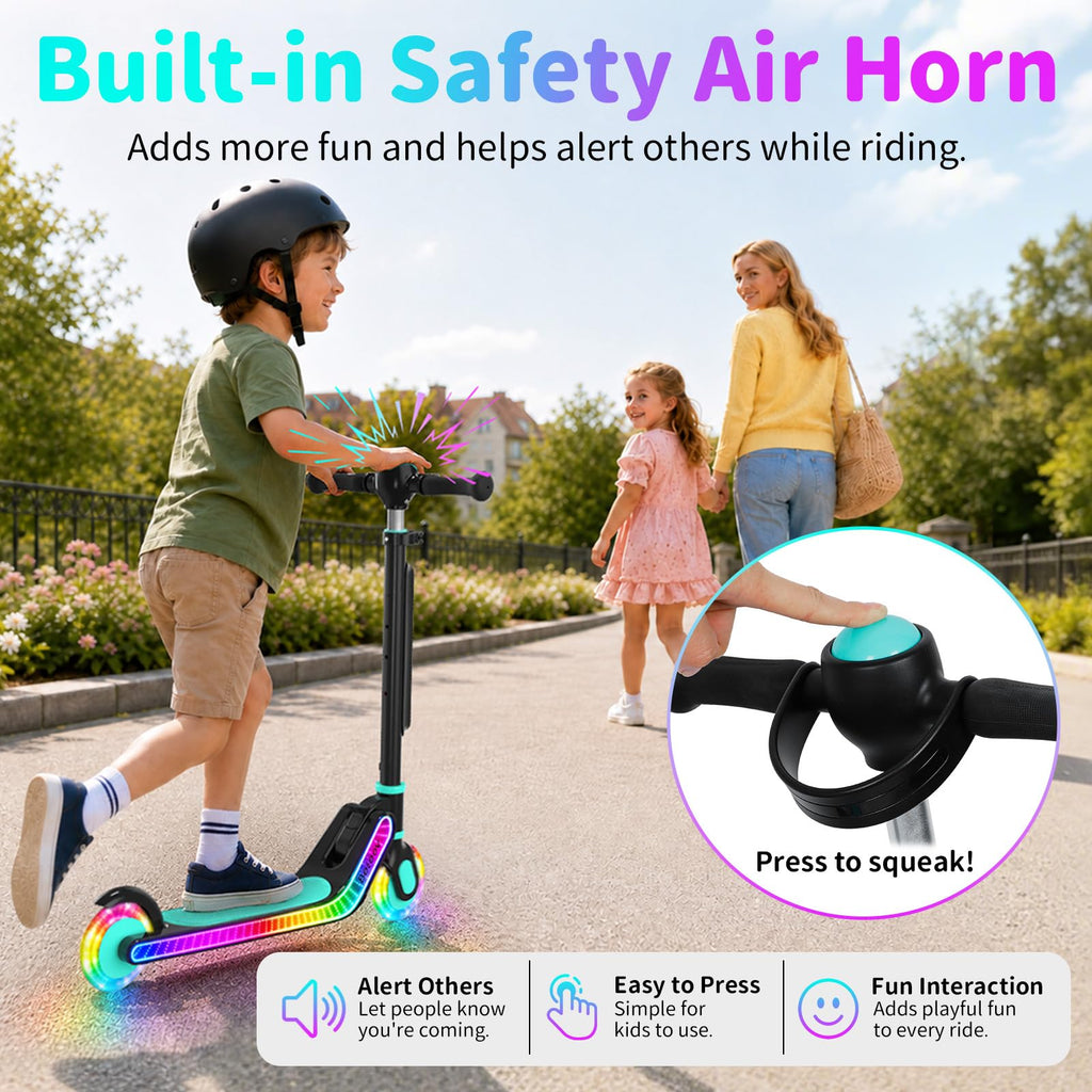 2 Wheel Folding Kick Scooter with Light-Up Deck E739