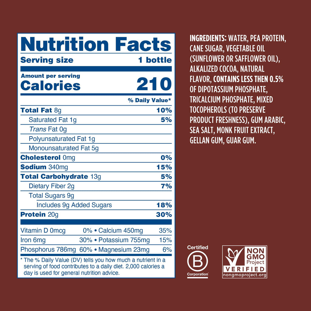 Chocolate Coffee Vegan Protein Shake 24 Pack O2147