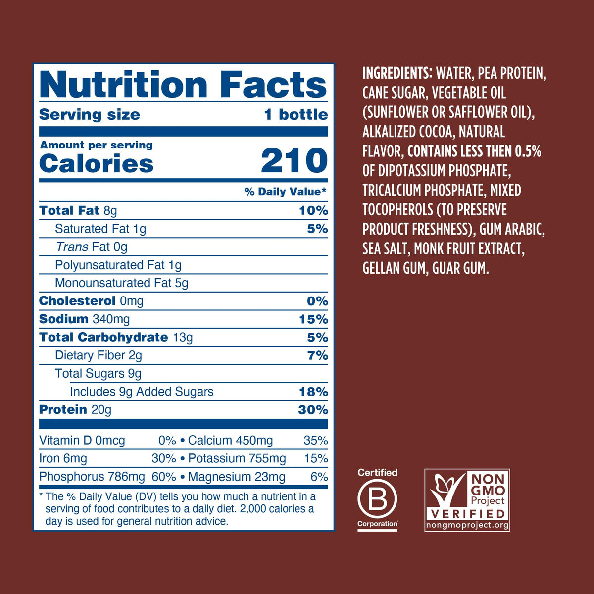 Chocolate Coffee Vegan Protein Shake 24 Pack O2147