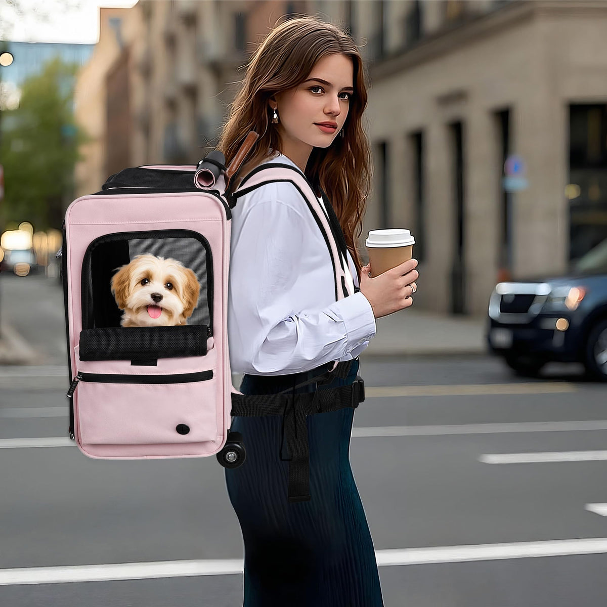 Rolling Dog & Cat Carrier R88384