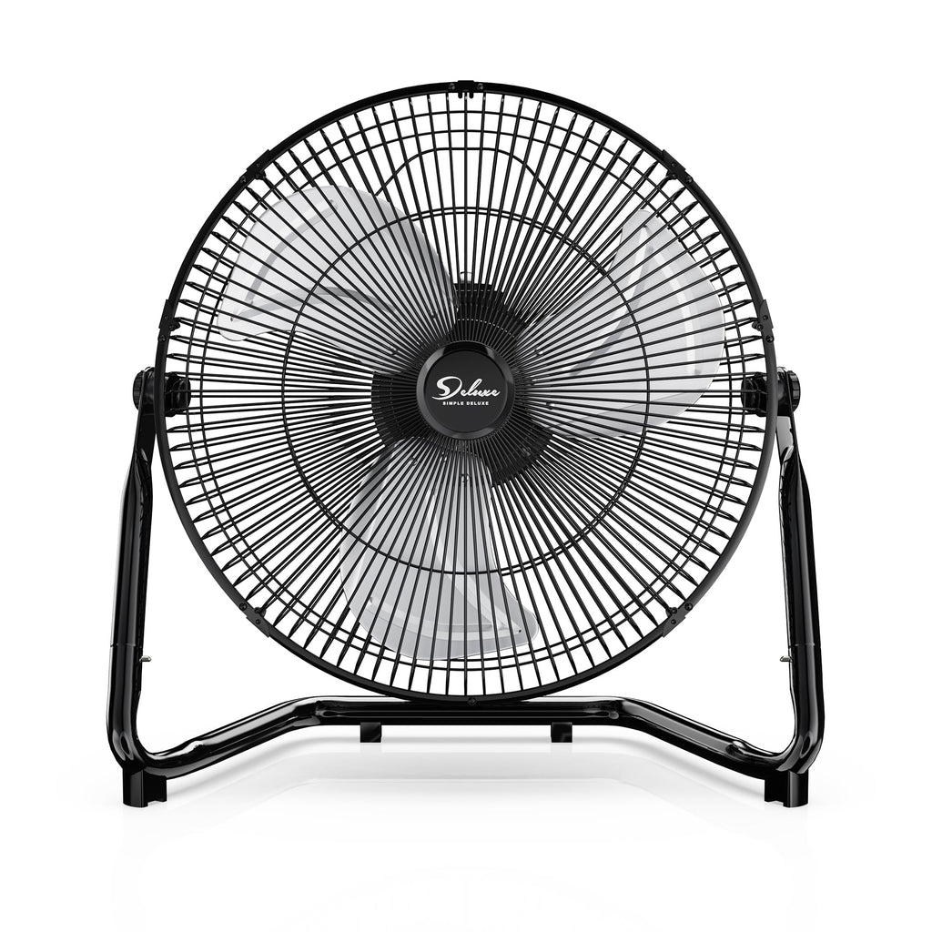 20 Inch 3-Speed High Velocity Metal Industrial Floor Fan, Black V566328
