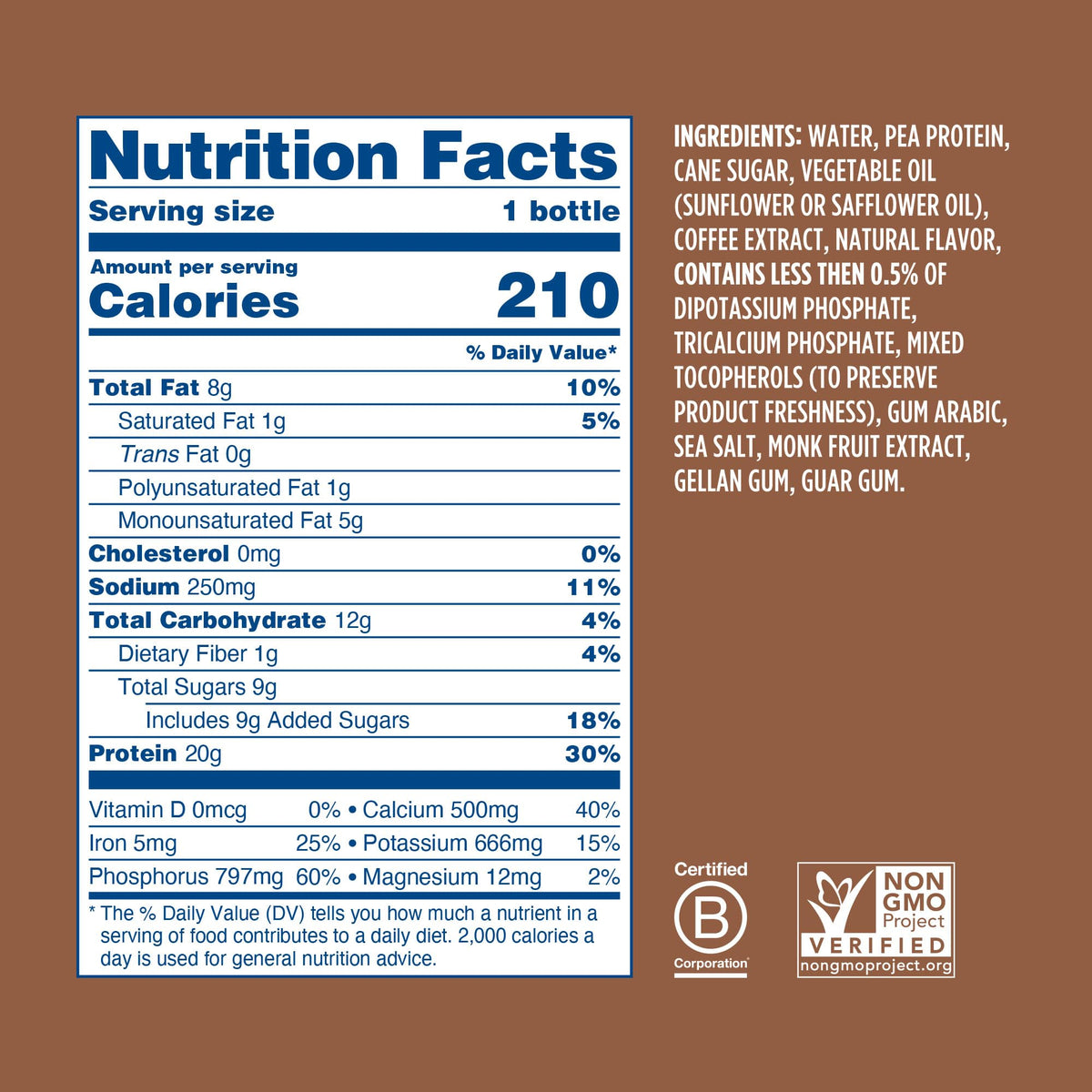 Chocolate Coffee Vegan Protein Shake 24 Pack O2147
