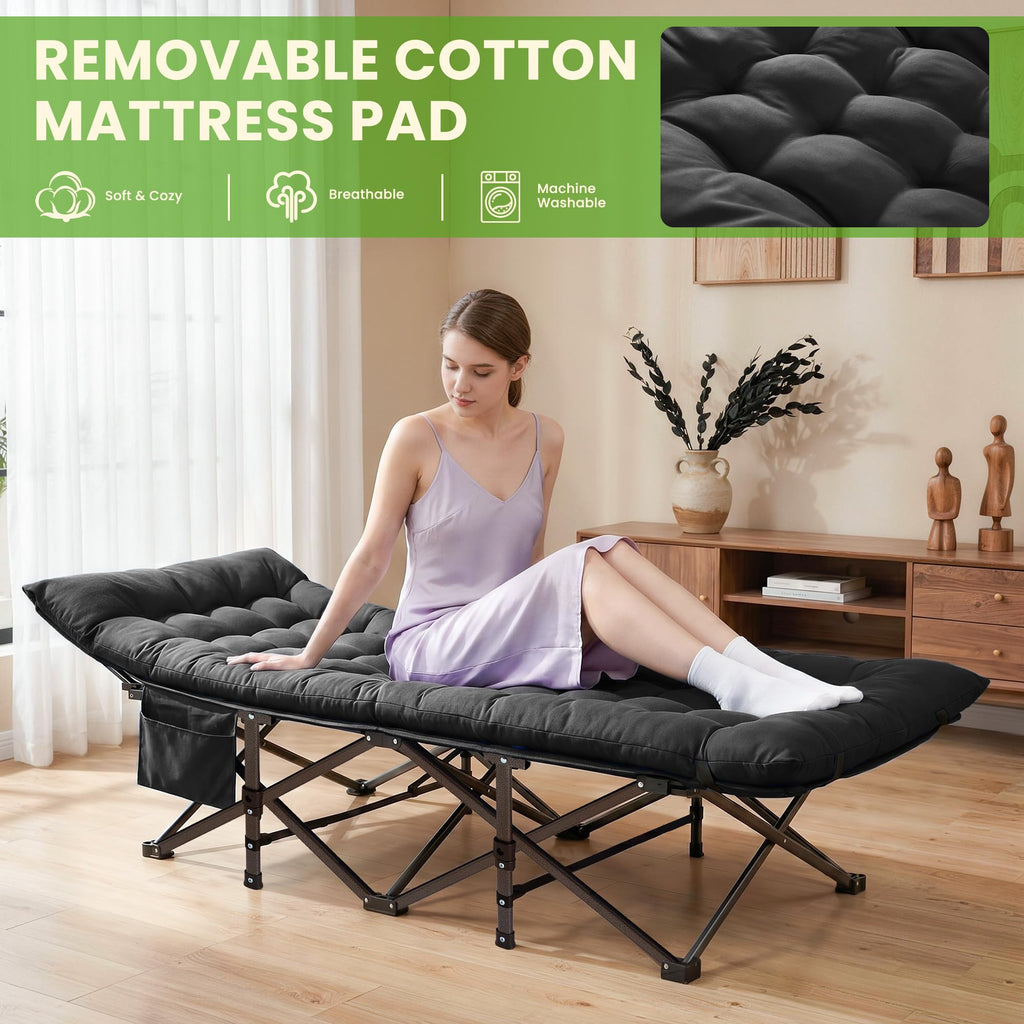 Folding Camping Cot with Carry Bag & Mattress E8104