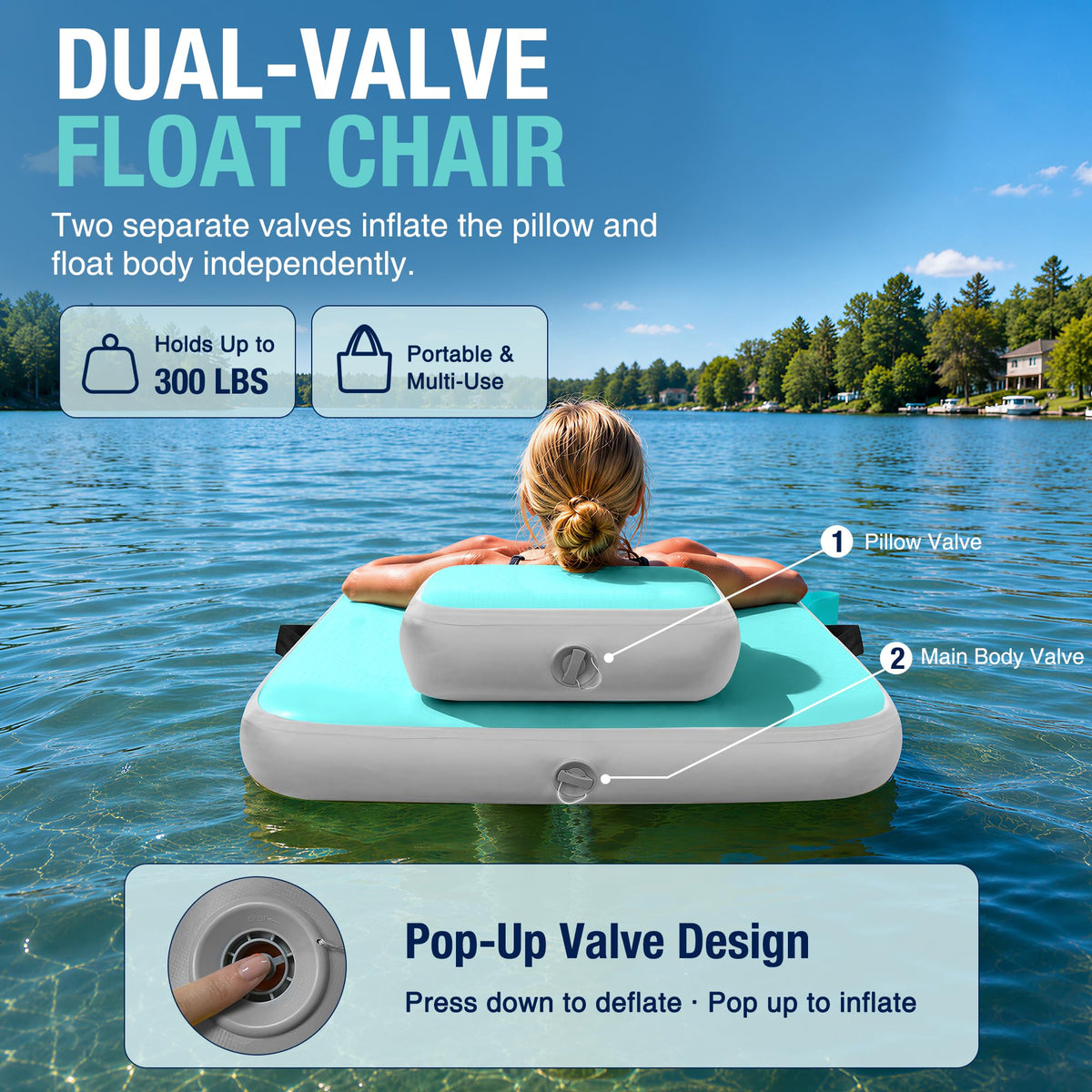 Inflatable Floating Chair with Cup Holder F33705
