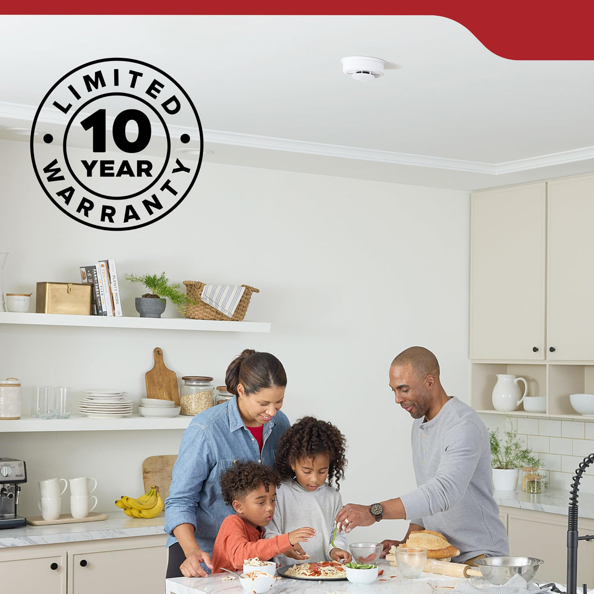 Smoke Detector, AA Battery-Powered, 3 Pack O4174