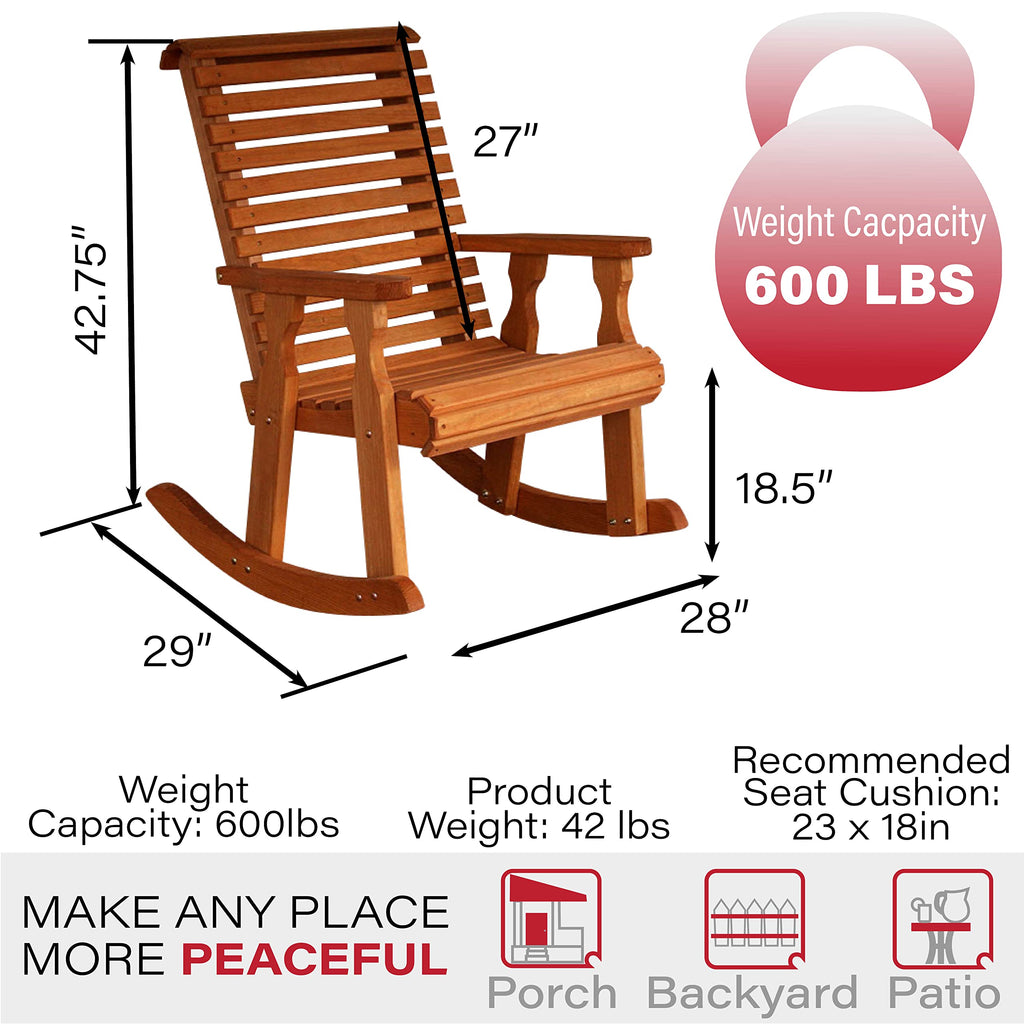 Cedar Stain Pressure Treated Rocking Chair S934