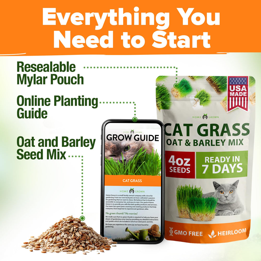 Cat Grass Seeds 4 oz Oat & Barley Mix R5882