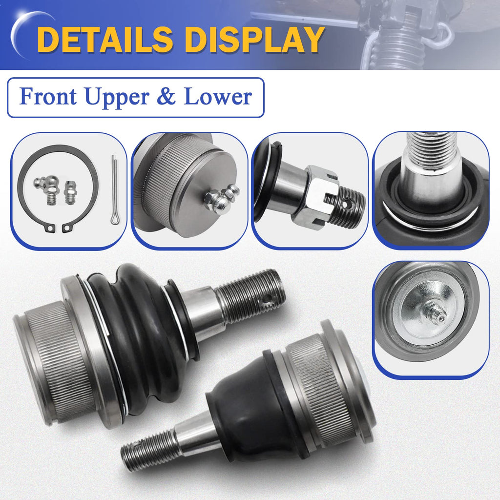 Zinc-Nickel Alloy Front Upper & Lower Ball Joints U733512