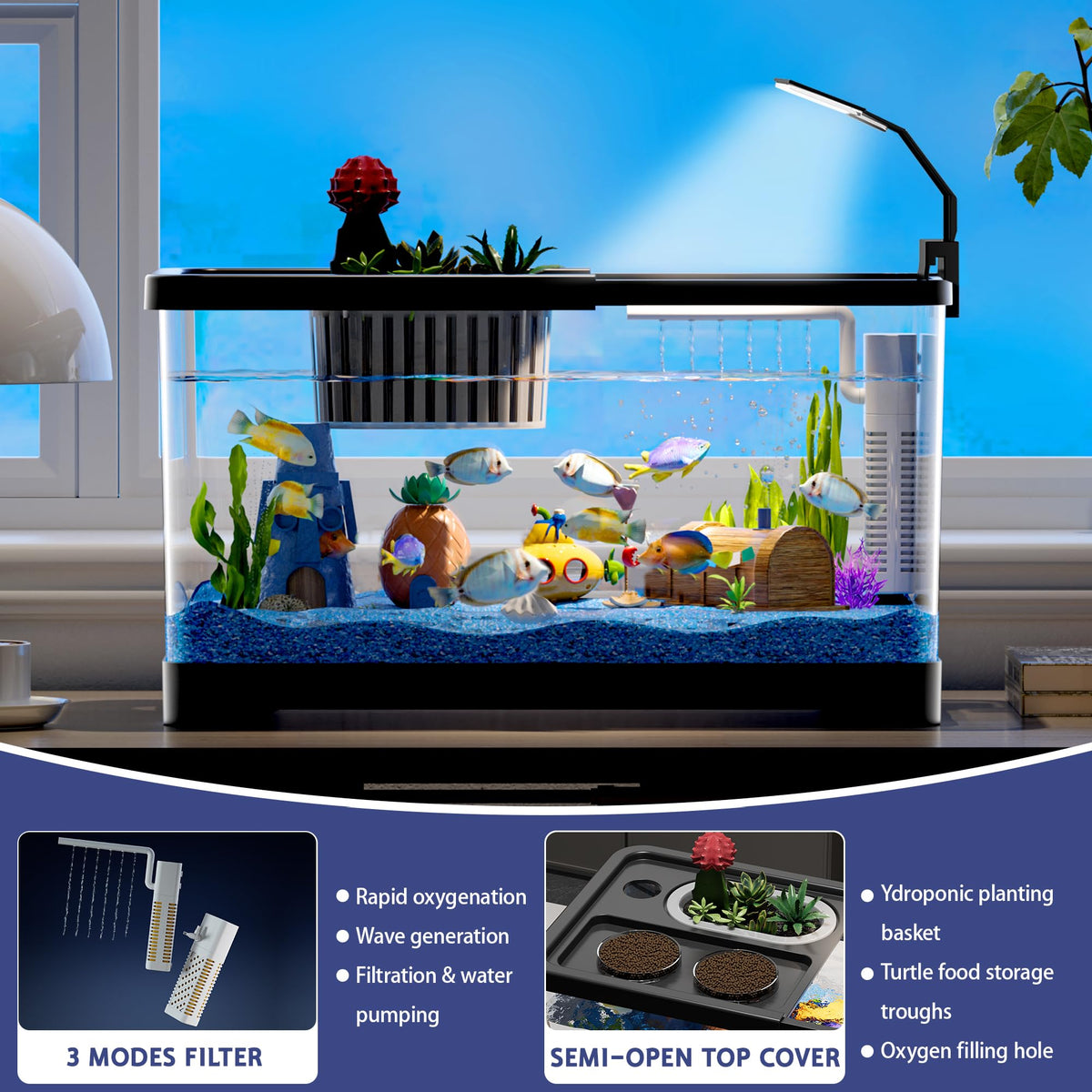 5.3 Gallon Fish Tank Starter Kit T57877