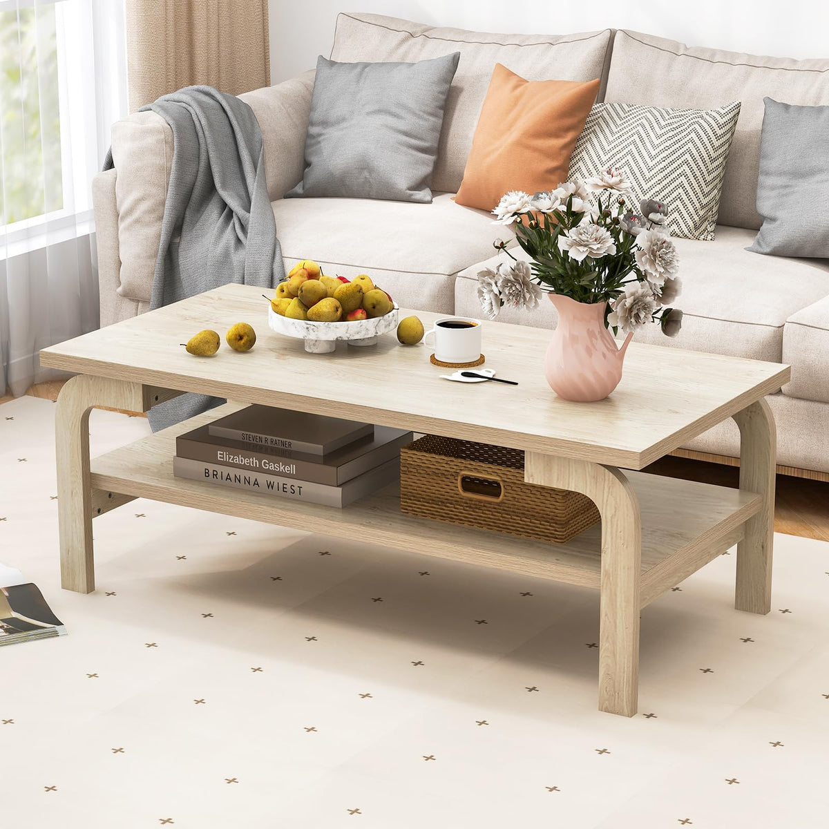 2-Tier Coffee Table with Storage X357213