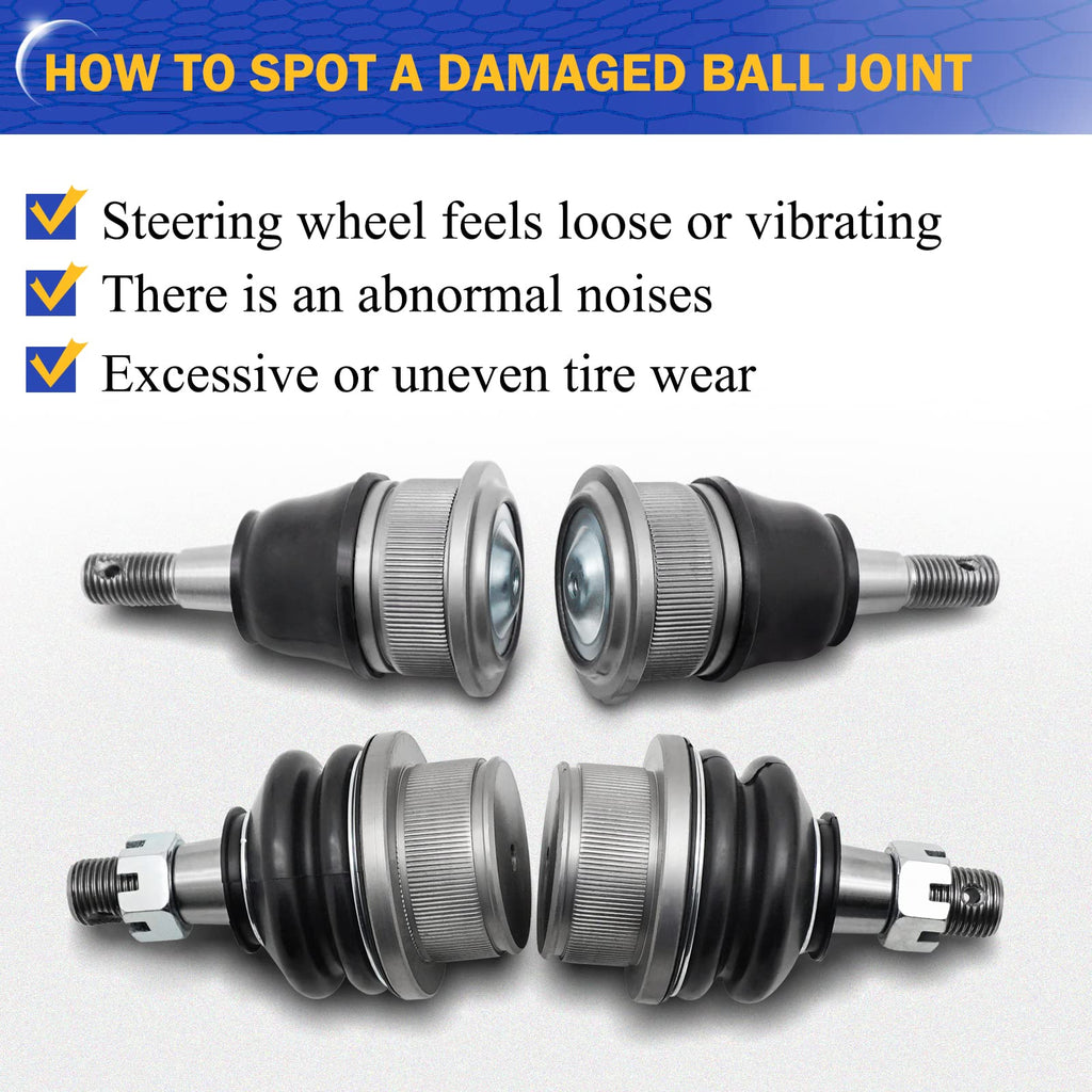 Zinc-Nickel Alloy Front Upper & Lower Ball Joints U733512