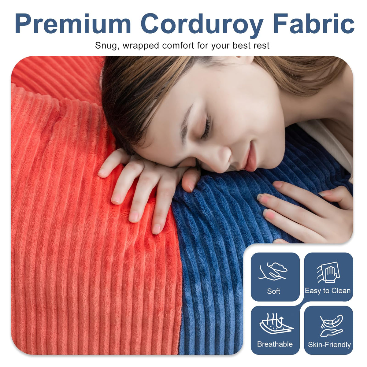 Shredded Foam Bean Bag Chair with Arms D7385