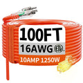 100 FT 16 Gauge Orange Outdoor Extension Cord D2835