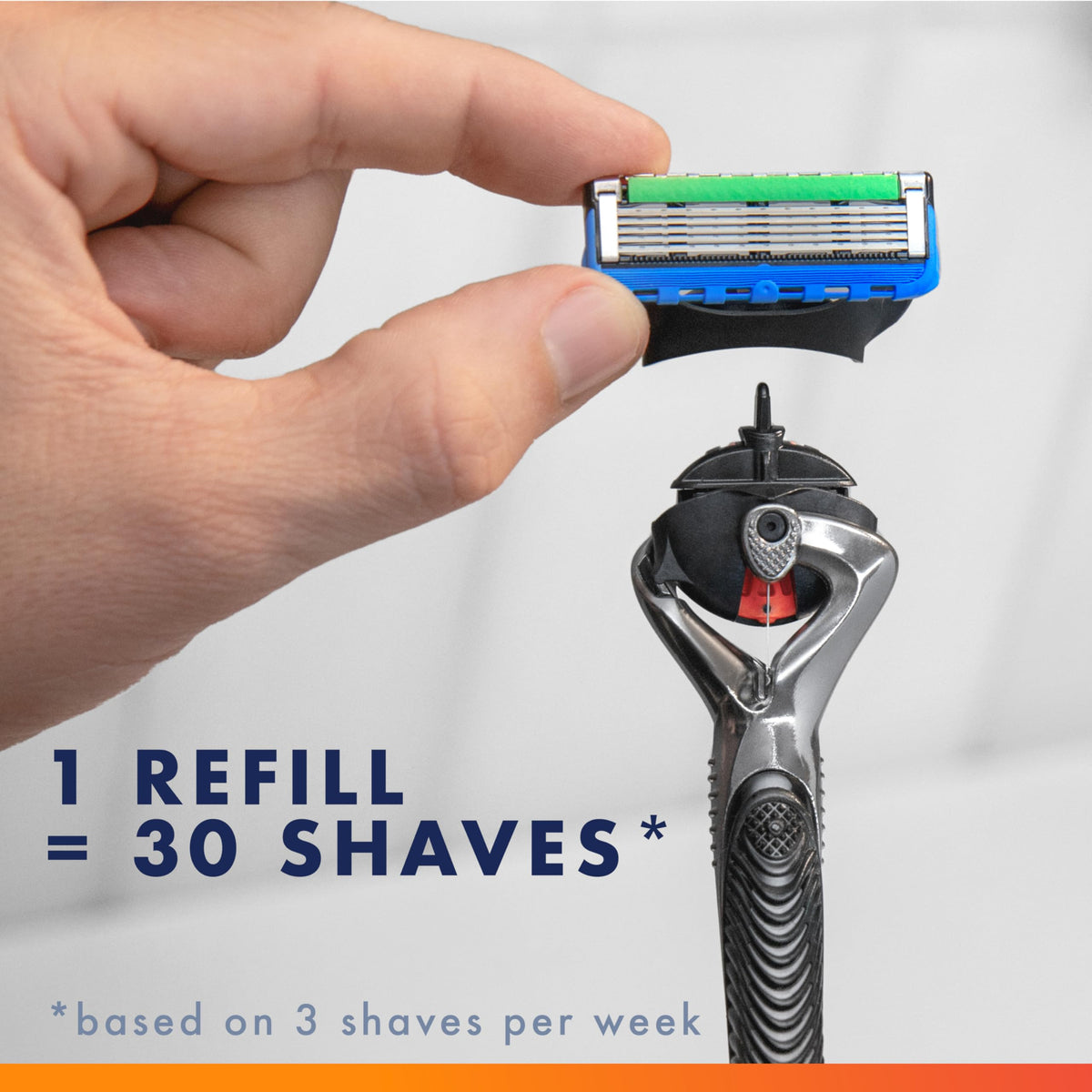 5-Blade Razor Blade Refills with Precision Trimmer, 10 Count Y52201